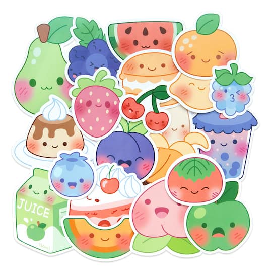Kawaii Food Vinyl Die Cut Stickers by Recollections™